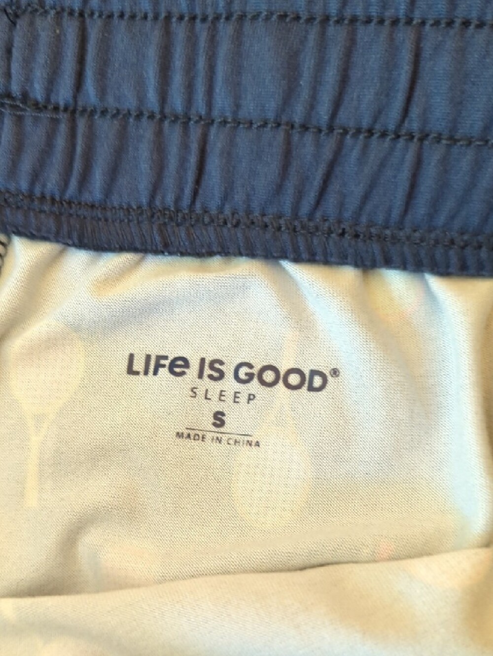 Life Is Good Navy Tennis Racket Pajama Shorts - Picture 2 of 7